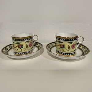 Elegant Floral Mug and Saucer Set